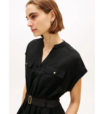 Tommy Hilfiger Krótka sukienka koszulowa z czarnym paskiem