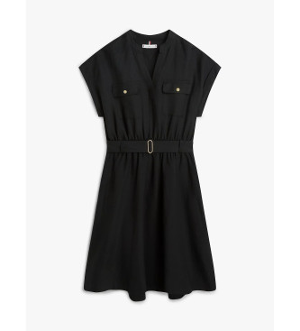 Tommy Hilfiger Krótka sukienka koszulowa z czarnym paskiem