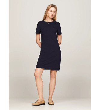 Tommy Hilfiger Abito chemisier corto blu scuro dal taglio slim