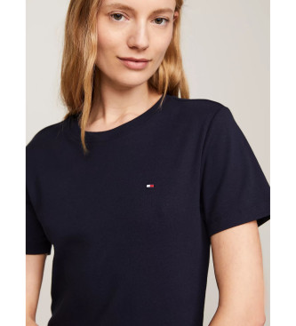 Tommy Hilfiger Kurzes marineblaues schmal geschnittenes Hemdkleid