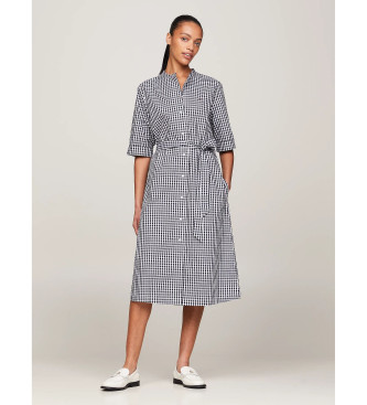 Tommy Hilfiger Blaues Gingham-Hemdkleid