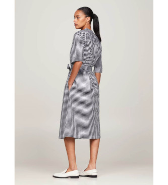 Tommy Hilfiger Blaues Gingham-Hemdkleid