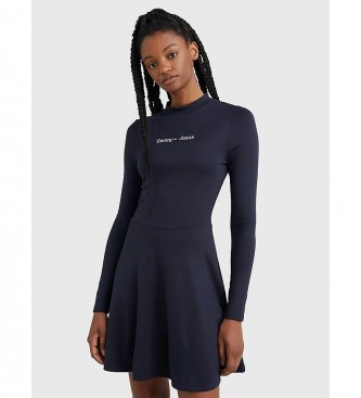 Tommy Jeans Serif Linear Fit Flare Dress Marine