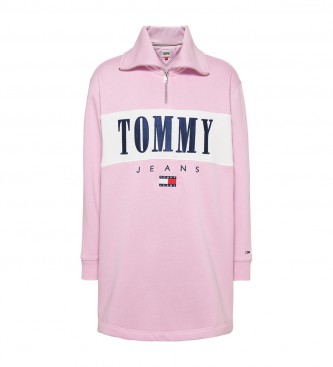 Tommy Jeans Vestido Tjw Auth Serif 2 Zip rosa