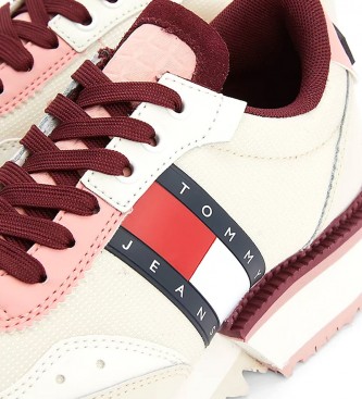 Tommy Jeans Tommy Jeans Cleat beige leather sneakers