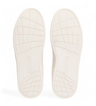 Tommy Hilfiger Baskets en cuir beige Icon