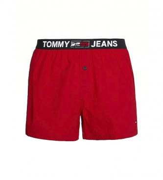 Tommy Hilfiger Boxer en coton tissé rouge