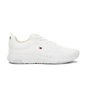 Tommy Hilfiger Signatur: weie gestrickte Turnschuhe 