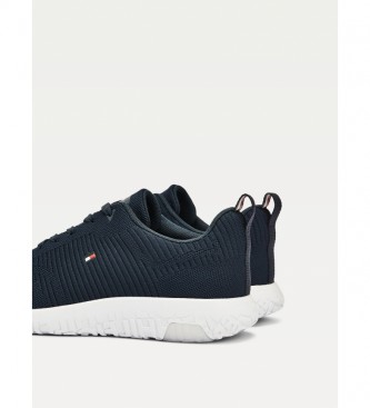 Tommy Hilfiger Sneakers Runner a coste lavorate a maglia blu scuro
