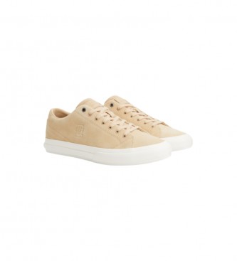 Tommy Hilfiger Pink monogrammed suede trainers