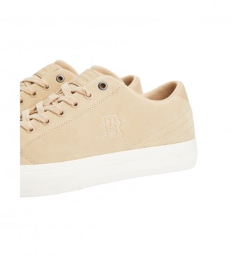 Tommy Hilfiger Pink monogrammed suede trainers