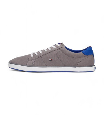 Tommy Hilfiger Grey canvas lace-up trainers