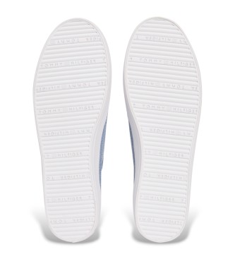 Tommy Hilfiger Baskets en toile avec logo maill bleu
