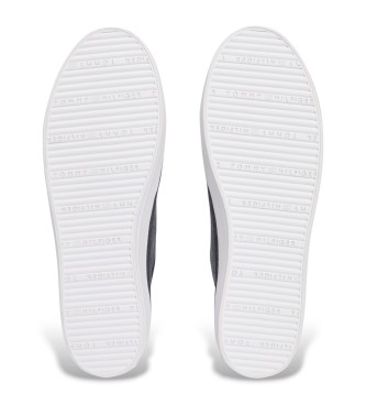 Tommy Hilfiger Turnschuhe aus Canvas mit navyfarbenem emailliertem Logo