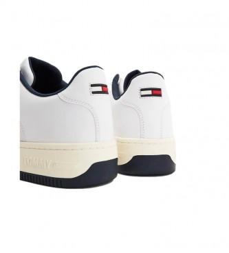 Tommy Hilfiger Sneakers Basket Cupsole Logo in pelle bianche
