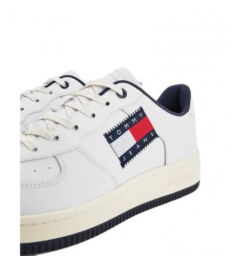 Tommy Hilfiger Zapatillas de piel Basket Cupsole Logo blanco