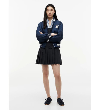 Tommy Hilfiger Bella Sneakers i l�der marinbl�