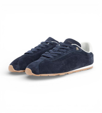Tommy Hilfiger Bella Sneakers i l�der marinbl�
