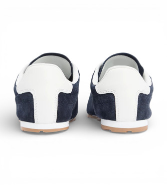 Tommy Hilfiger Bella Sneakers i l�der marinbl�