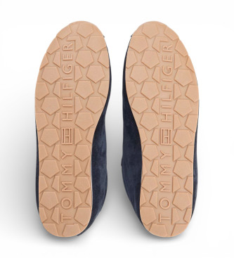 Tommy Hilfiger Bella Sneakers i l�der marinbl�