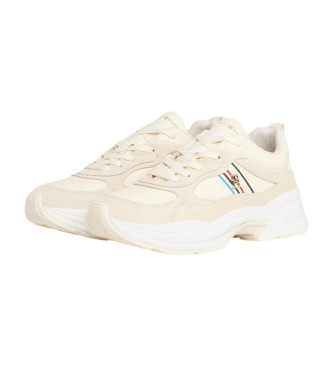 Tommy Hilfiger Off-white Chunky Leather Sneakers