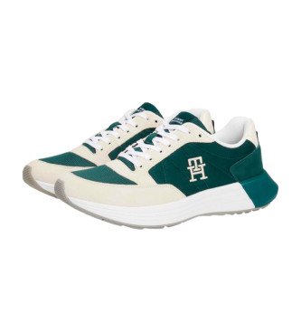 Tommy Hilfiger Classic Elevated Runner Mix leather trainers green