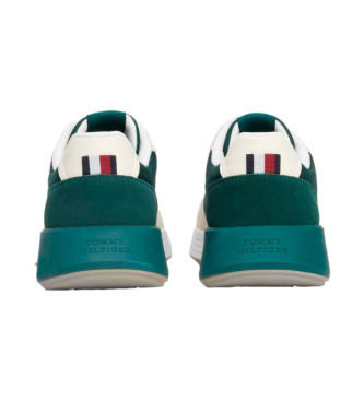 Tommy Hilfiger Classiche sneakers rialzate Runner Mix in pelle verde