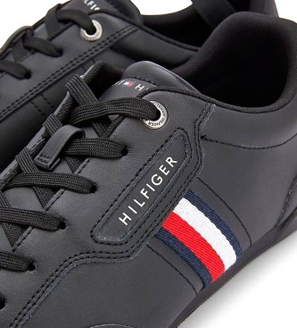 Tommy Hilfiger Classic black leather sneakers