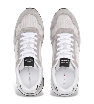 Tommy Hilfiger Leren sneakers met grijs logo