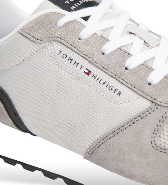 Tommy Hilfiger Leren sneakers met grijs logo