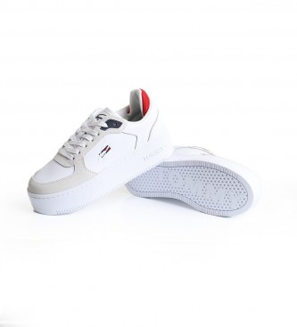 Tommy Jeans Leather sneakers with white platform - Height platform 5cm