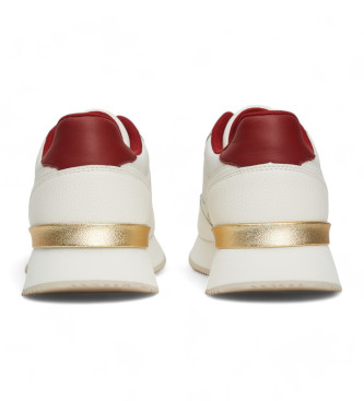Tommy Hilfiger Sneakers in pelle con plateau monogramma bianco