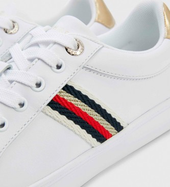 Tommy Hilfiger Corporate White lder sneakers i hvidt lder