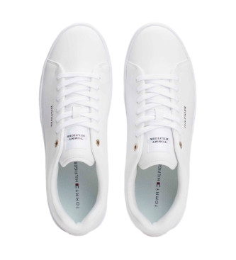 Tommy Hilfiger Court Cupsole Leren Sneakers wit