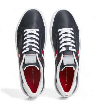 Tommy Hilfiger Navy Leren Cupzool Sneakers