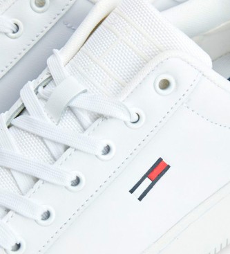 Tommy Jeans Baskets essentielles en cuir blanc