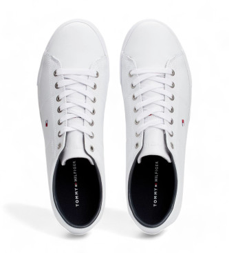 Tommy Hilfiger Essentile leren veterschoenen wit