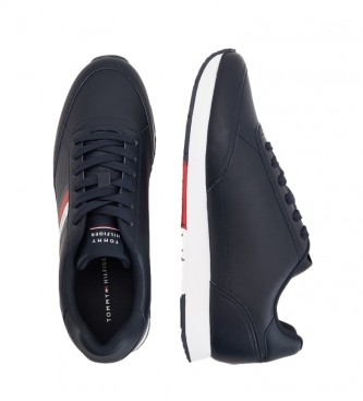 Tommy Hilfiger Essential Runner Stripes navy leather sneakers