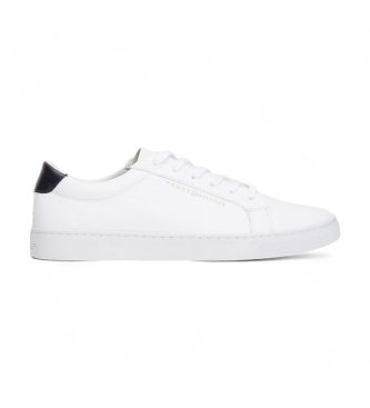Tommy Hilfiger Białe skórzane buty sportowe Essential Sneakers