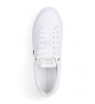 Tommy Hilfiger Essential TH Monogram skórzane buty sportowe biały