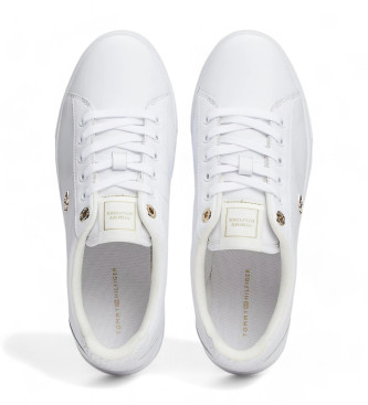 Tommy Hilfiger Sneaker essenziali TH Monogram in pelle bianca