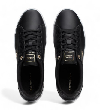 Tommy Hilfiger Sneaker essenziali TH Monogram in pelle nera