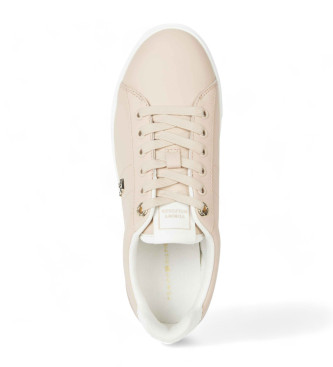 Tommy Hilfiger Sneaker essenziali TH Monogram in pelle rosa