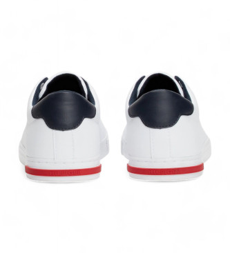 Tommy Hilfiger Vulkanisierte Essential Leather Sneakers aus weiem Leder