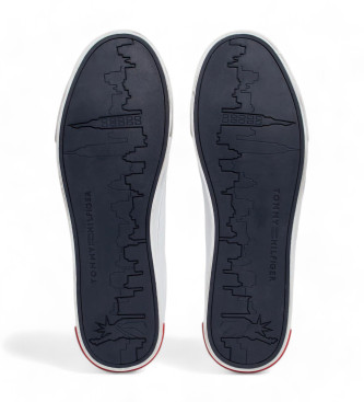 Tommy Hilfiger Vulcanised Essential Leather Sneakers i hvidt lder