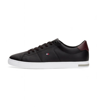 Tommy Hilfiger Tnis Vulcanised Essential Leather em pele preta