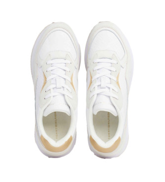 Tommy Hilfiger Lux Monogram Leather Sneakers white