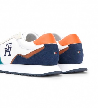 Tommy Hilfiger Monogram Runner Leather Sneakers white