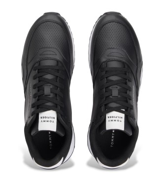Tommy Hilfiger Zapatillas de Piel New Runner negro