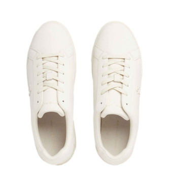 Tommy Hilfiger Leather Platform Sneakers white